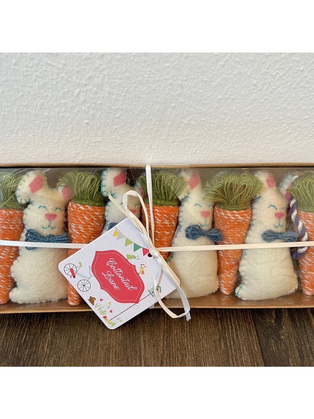COTTONTAIL LANE 6ft Spring Easter Bunny & Carrot Garland NEW IN BOX